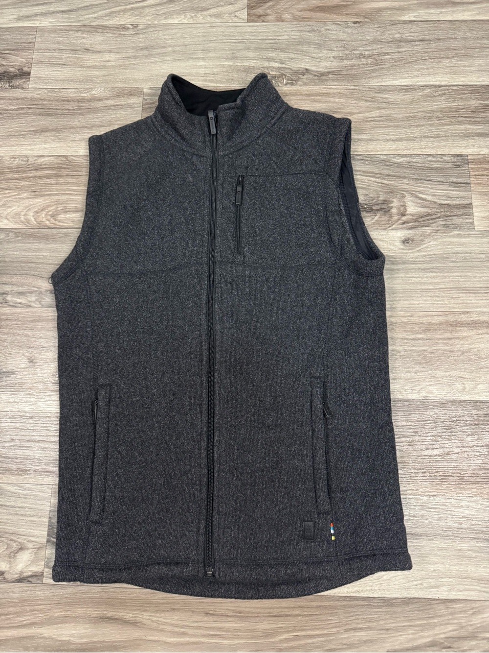 Smartwool Men's Hudson Trail Fleece Vest in Charcoal Heather Size Small